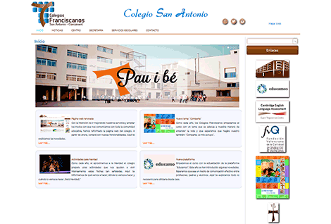 Página web del colegio San Antonio de Padua renovada